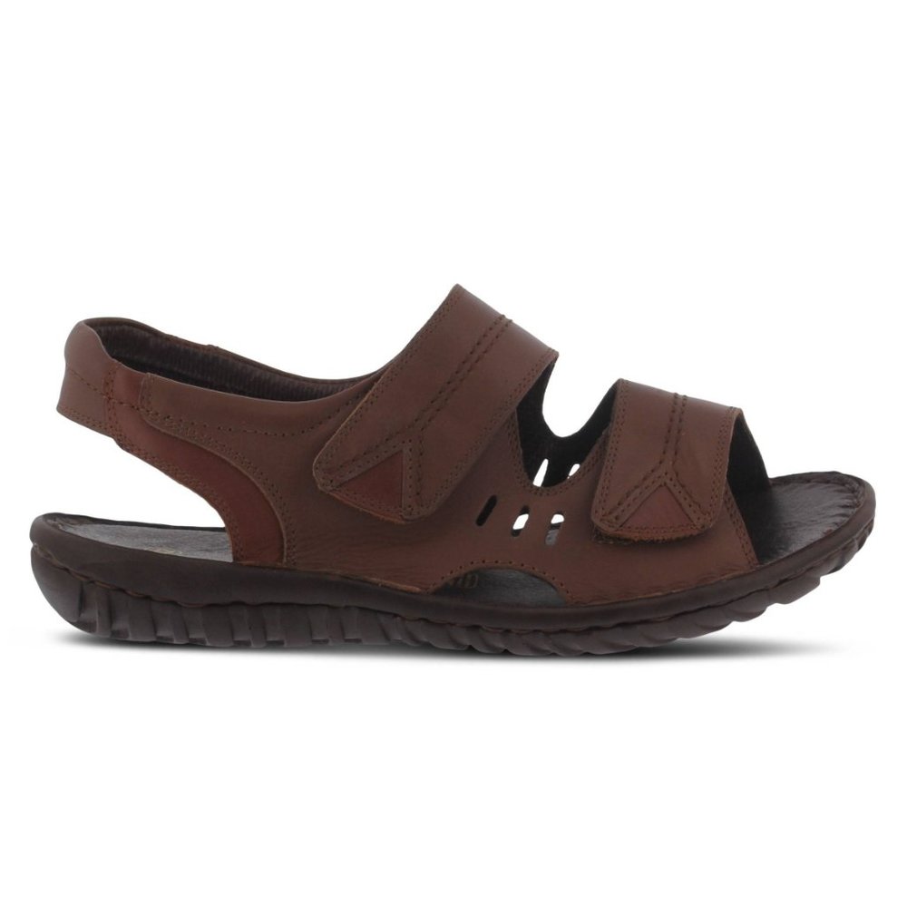 Spring Step Shoes Diro Men's Leather Slingback Sandals BROWN - Picture 5 of 7